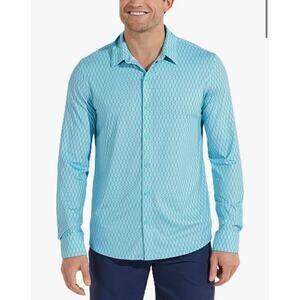 Coolibar UPF 50+ Mens Vita Button Down Shirt Sun Protective Size Large